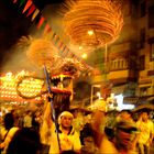 Fire Dragon Dance - während des Mid Autumn Festivals in Hongkong