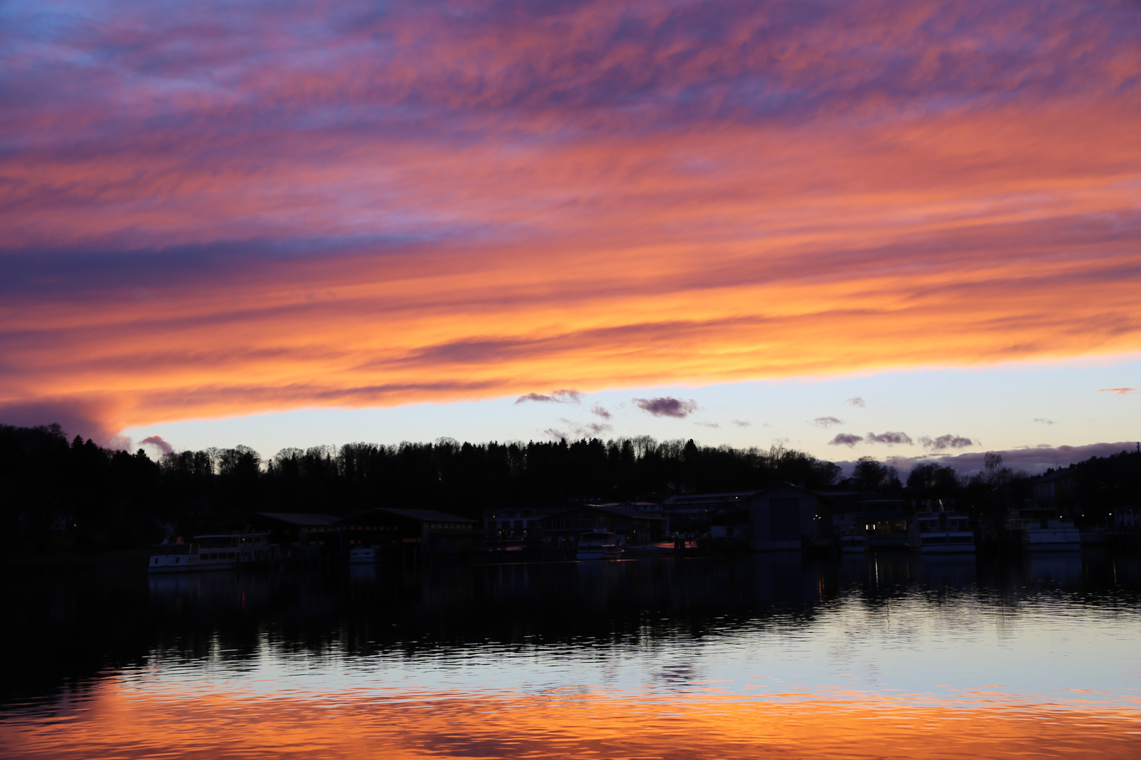 Fire ..... over the Chiemsee