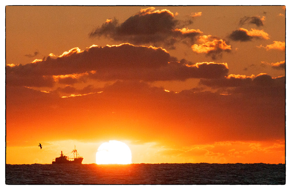 Fireball on sea