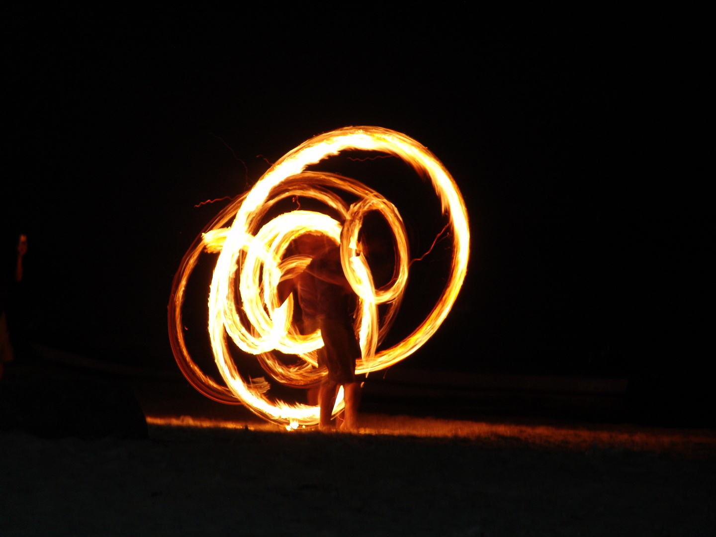 Firedance on the beach!