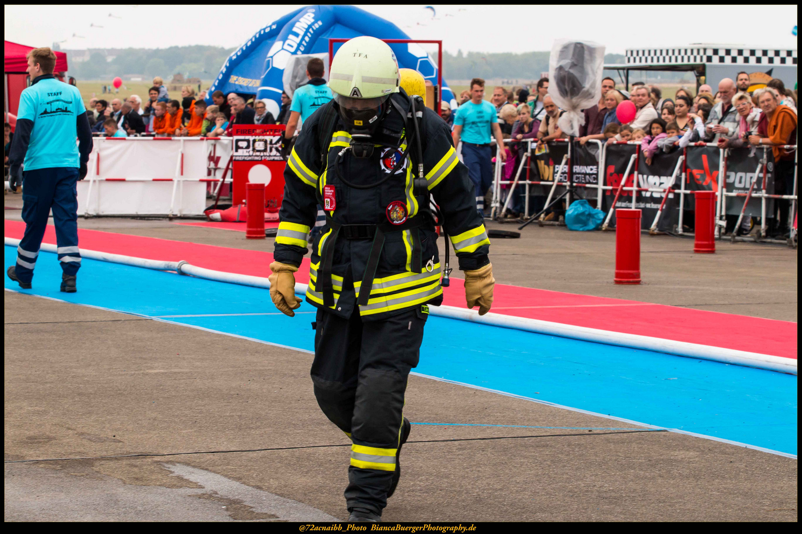 Firefighter-Combat-Competition - Erschöpfter Teilnehmer