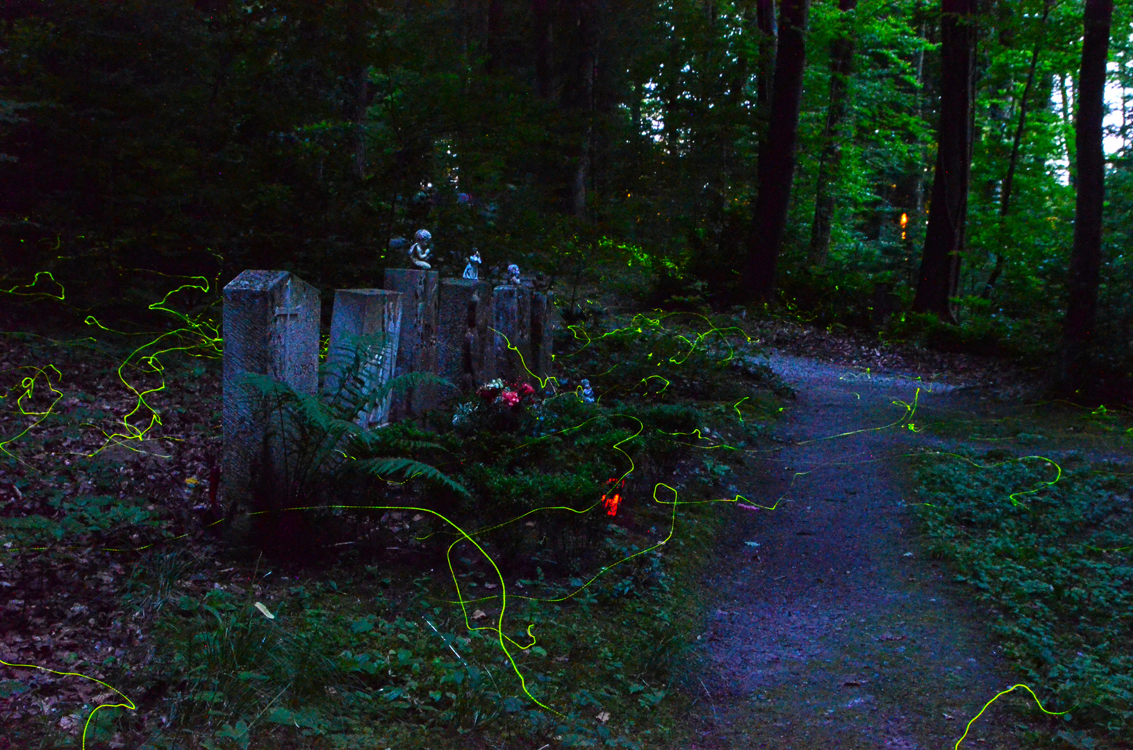 Fireflies on Cemetery