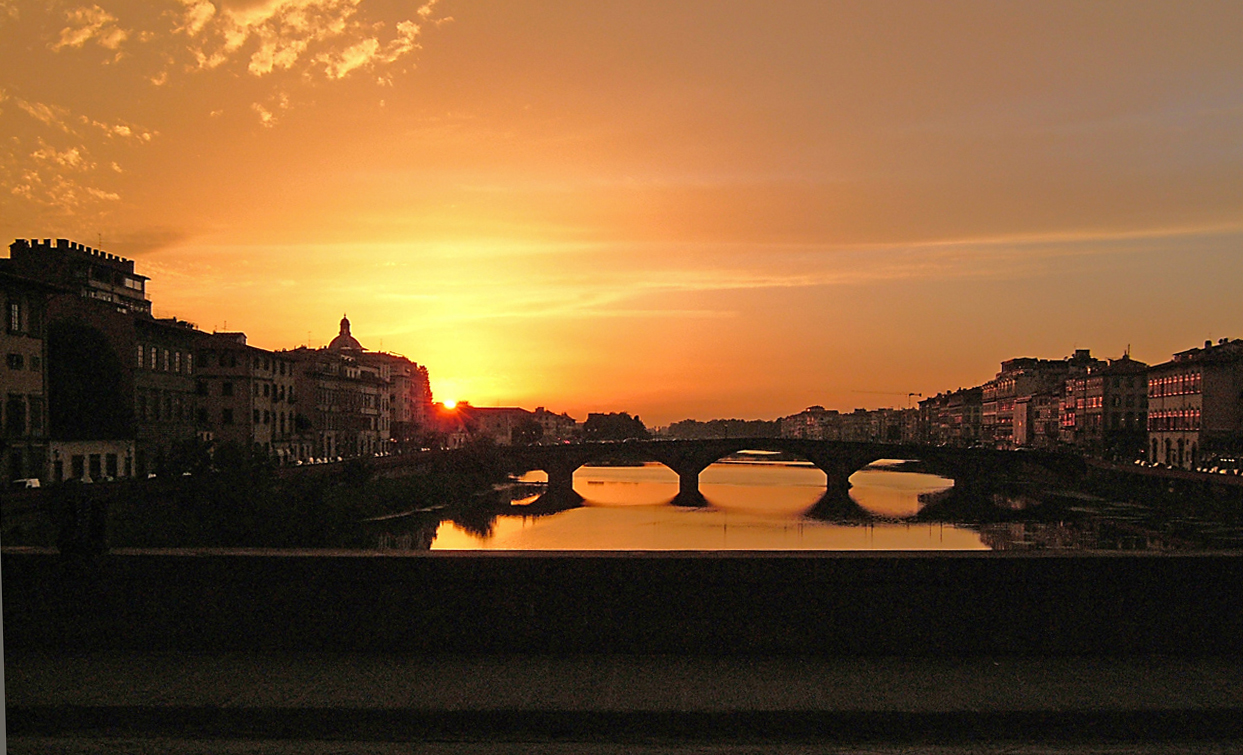 Firenze...Ponte alla Carraia...Nel tramonto