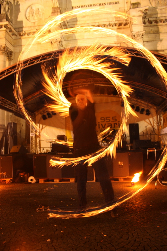 Fireshow aufm Streetlive in München / Odeonsplatz