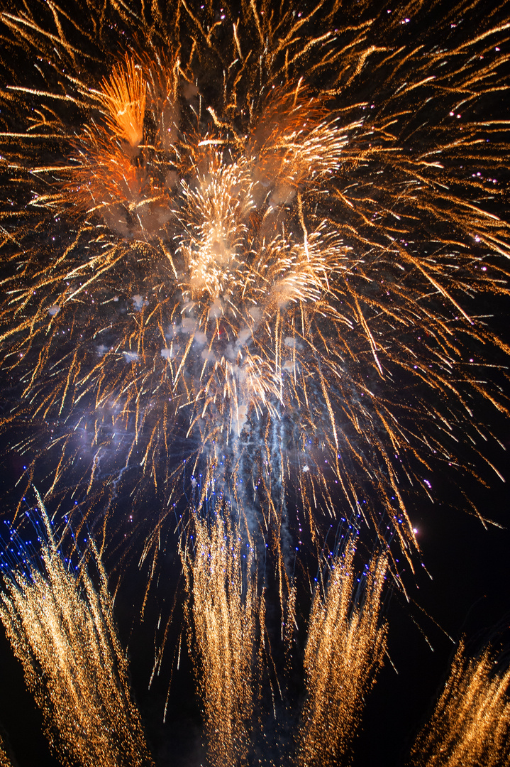 Firework over Chao Phraya river