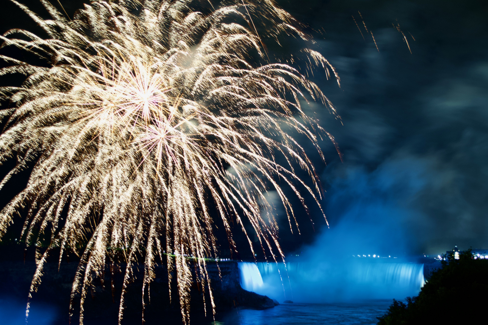 Fireworks at Niagara Falls