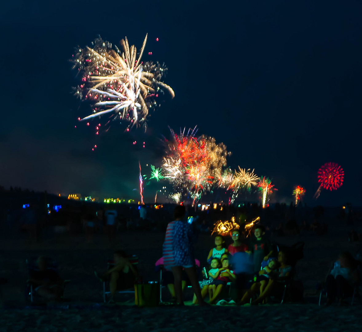 Fireworks at the beach