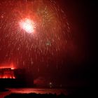 Fireworks on Castel dell'Ovo, Naples, Italy