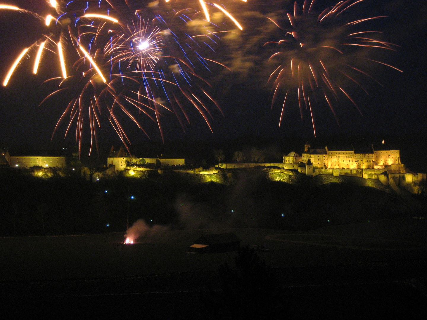 Fireworks over Burghausen