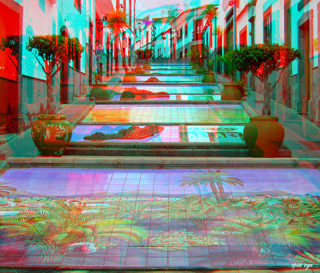 Firgas Gran Canaria - Anaglyphe