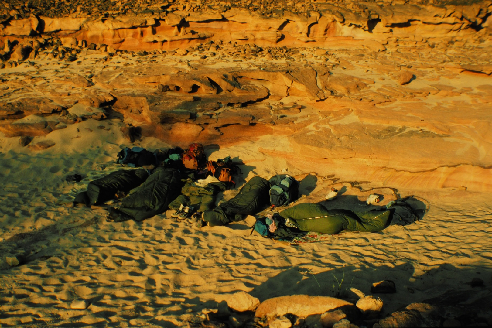 first desert trekking with our 3 sons