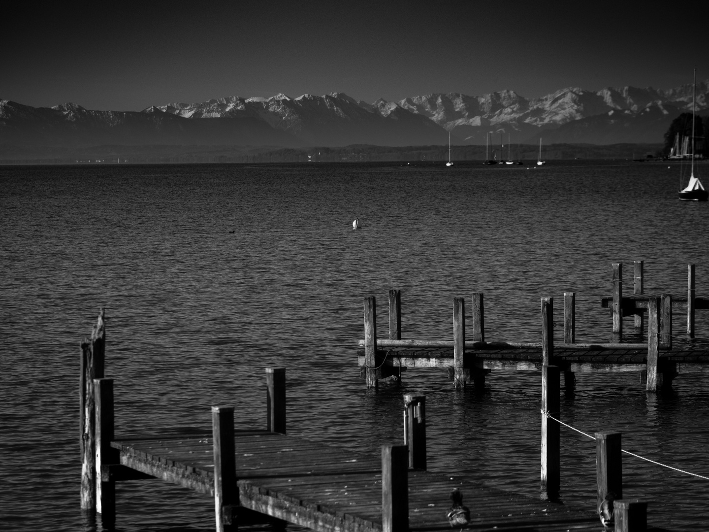 first light at lake starnberg