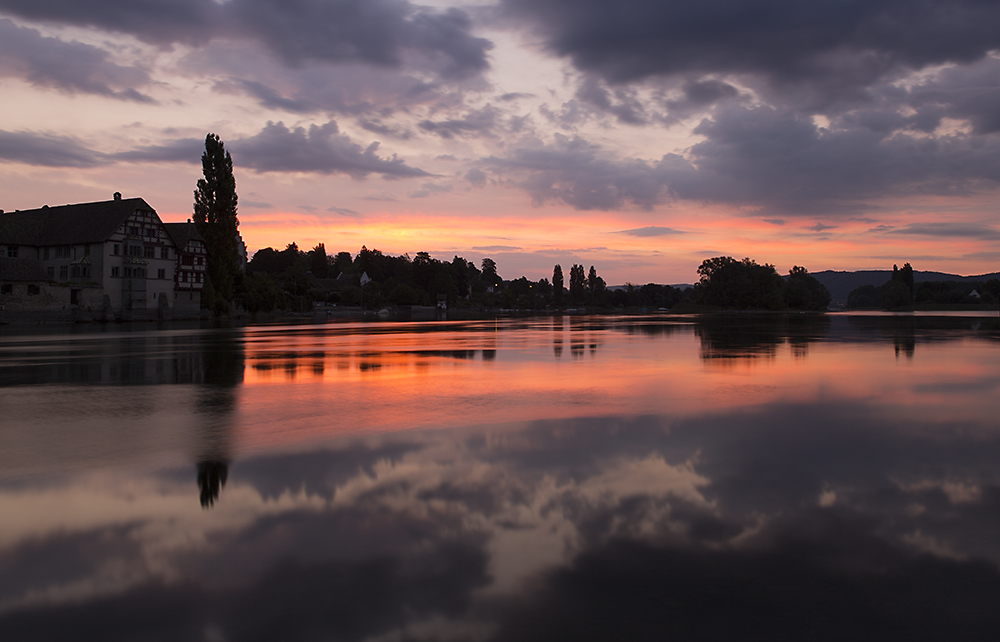 first light on river rhine