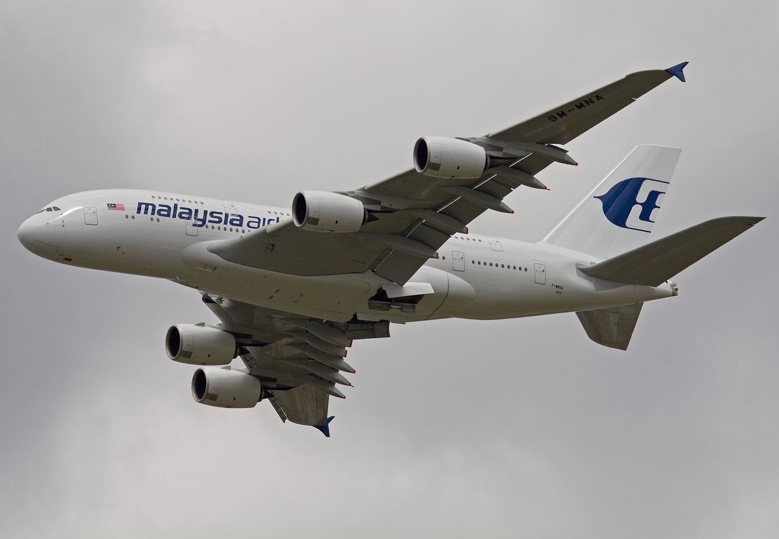 First MAS Airbus A380-800 during Customer Acceptance Flight