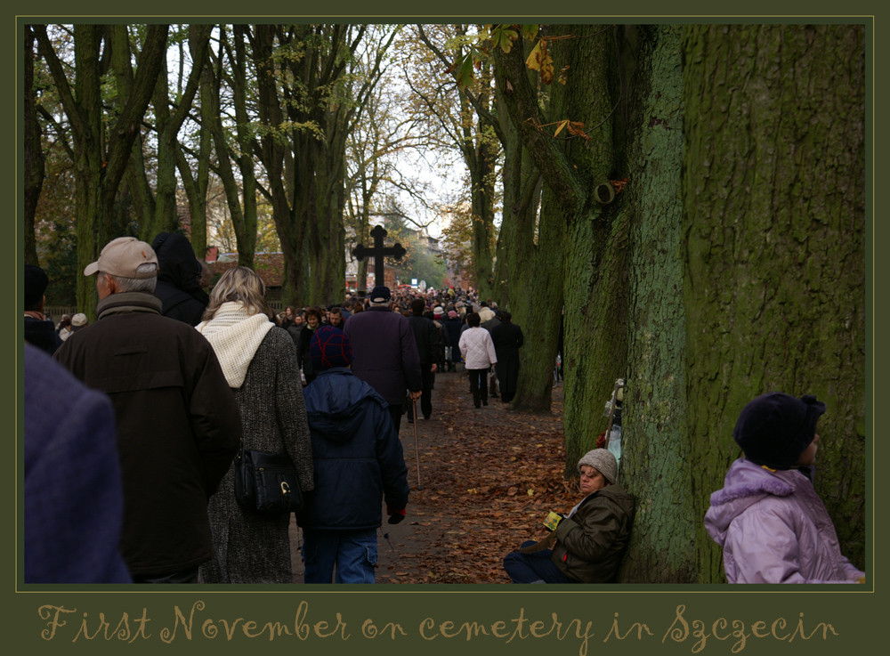 First November on cemetery in Poland