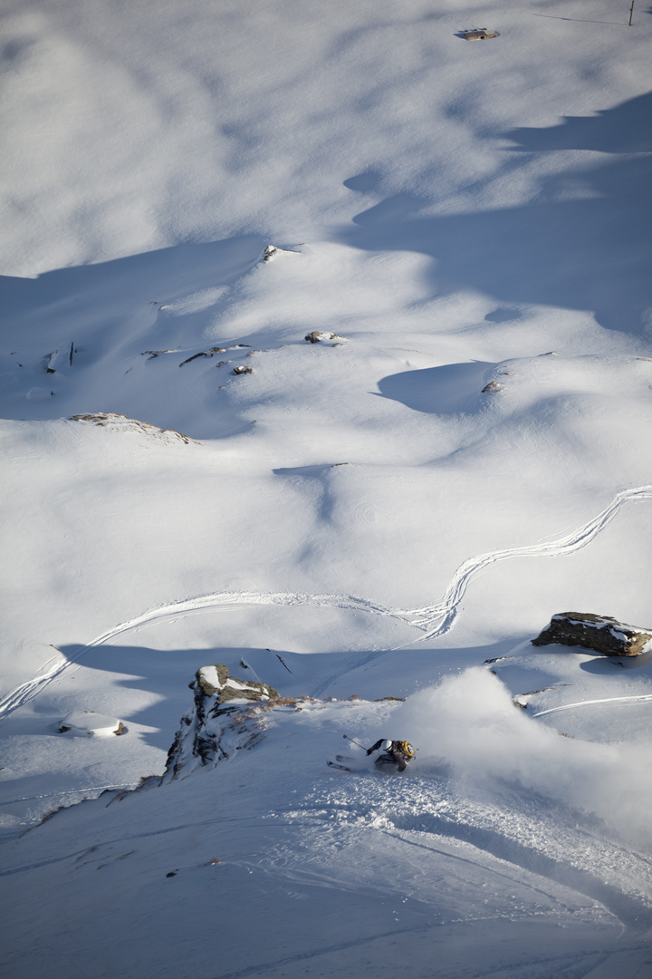 first snow in Zinal