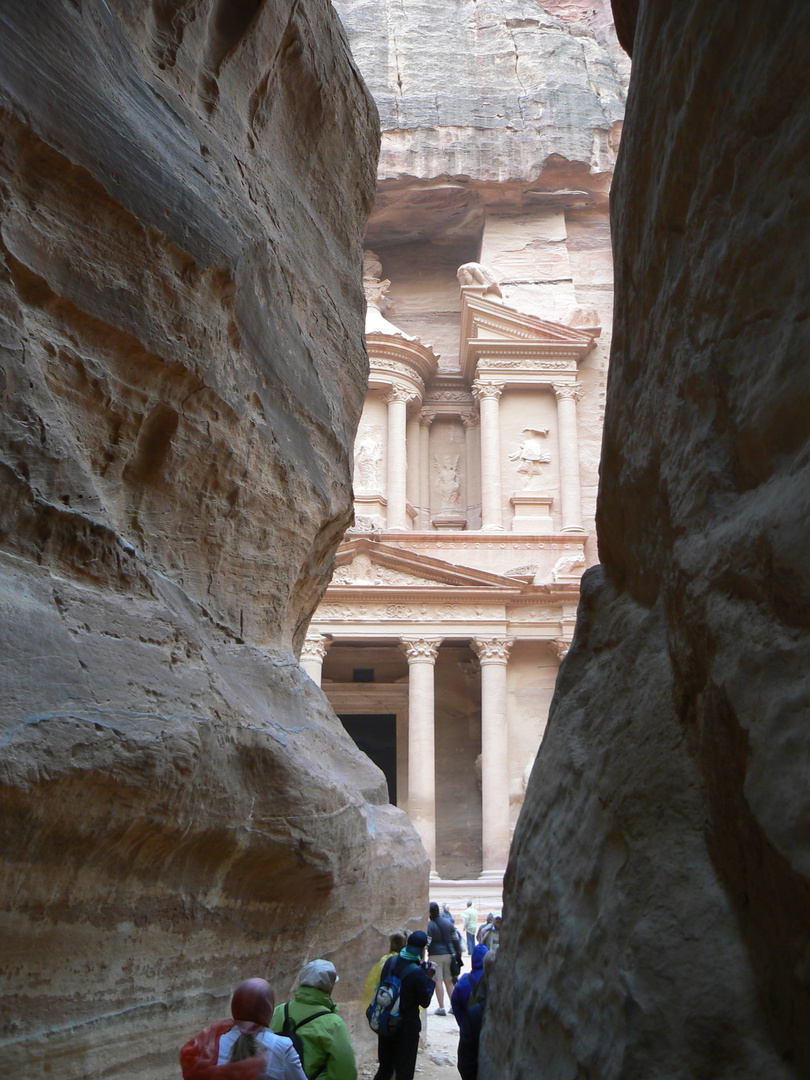 First view on a Treasure. Petra, Jordan