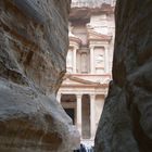 First view on a Treasure. Petra, Jordan