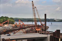 Fischaufstieg an der Elbe in Geesthacht