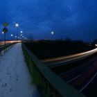 Fischauge auf der Autobahn