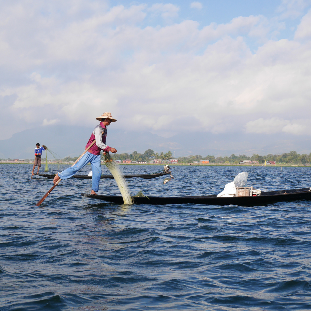 Fischboote am Inle See