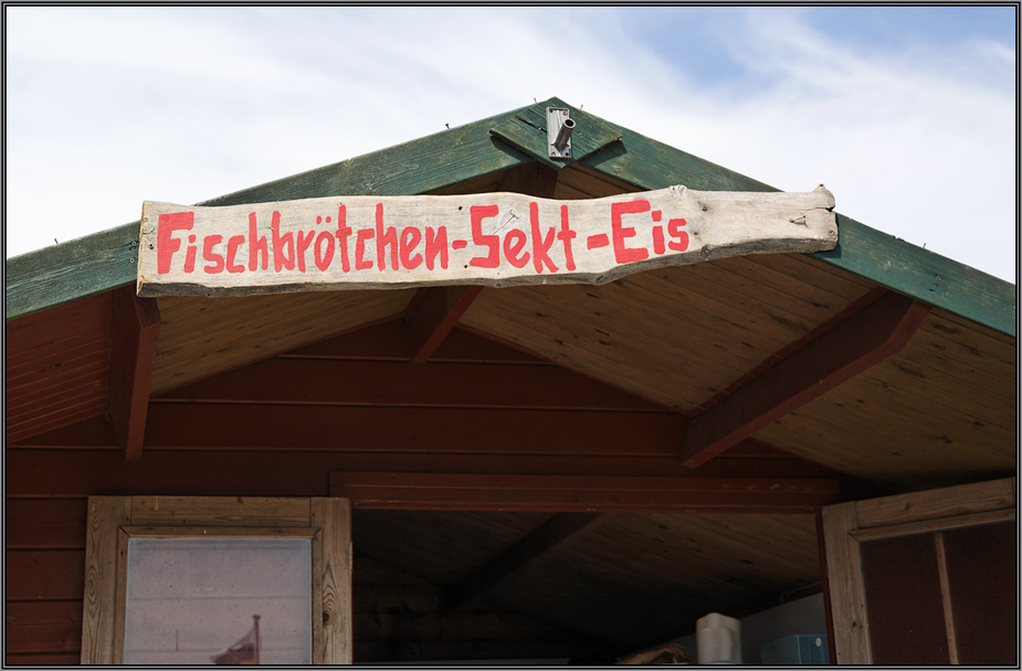 Fischbrötchen - Sekt - Eis