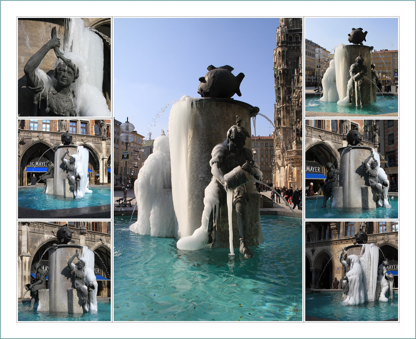 Fischbrunnen am Marienplatz, München