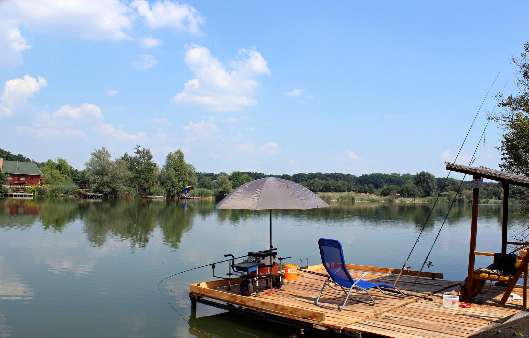 Fischen am Lentisee ...