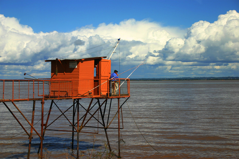 Fischen an der Gironde