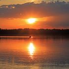 Fischen bei Sonnenuntergang