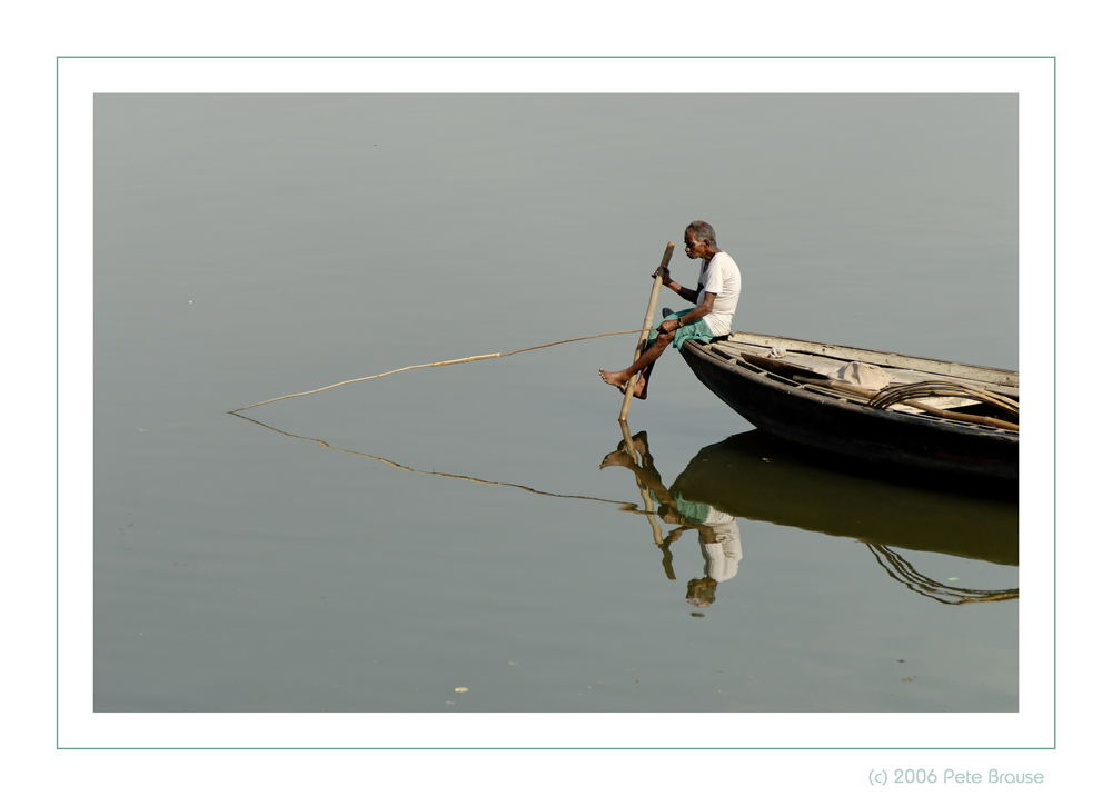 Fischer am Ganges in Varanasi