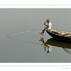 Fischer am Ganges in Varanasi