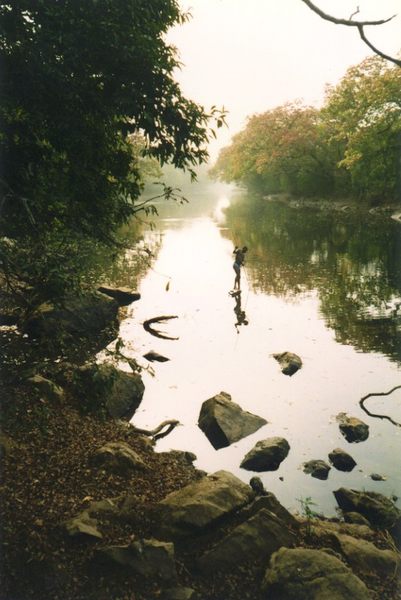 Fischer am Gashaka River