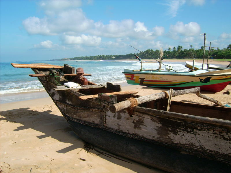 Fischer am Induruwa Beach