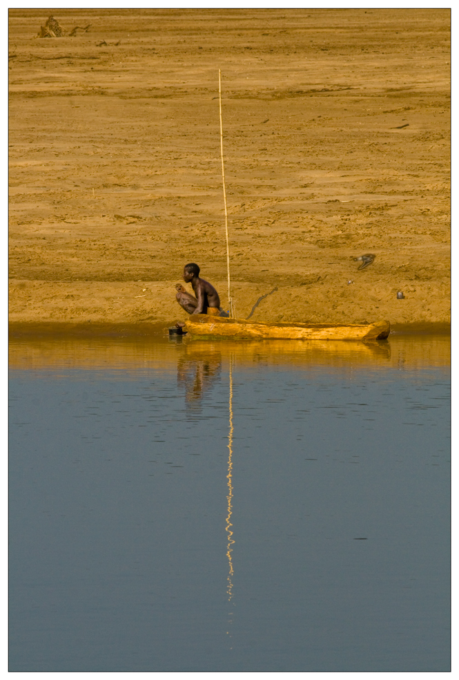 Fischer am Luangwa River
