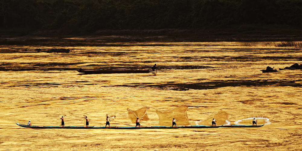 Fischer am Mekong