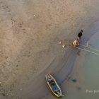 Fischer am Roten Fluss bei Hanoi