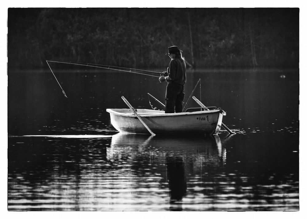 Fischer am Staffelsee