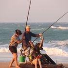 Fischer am Strand