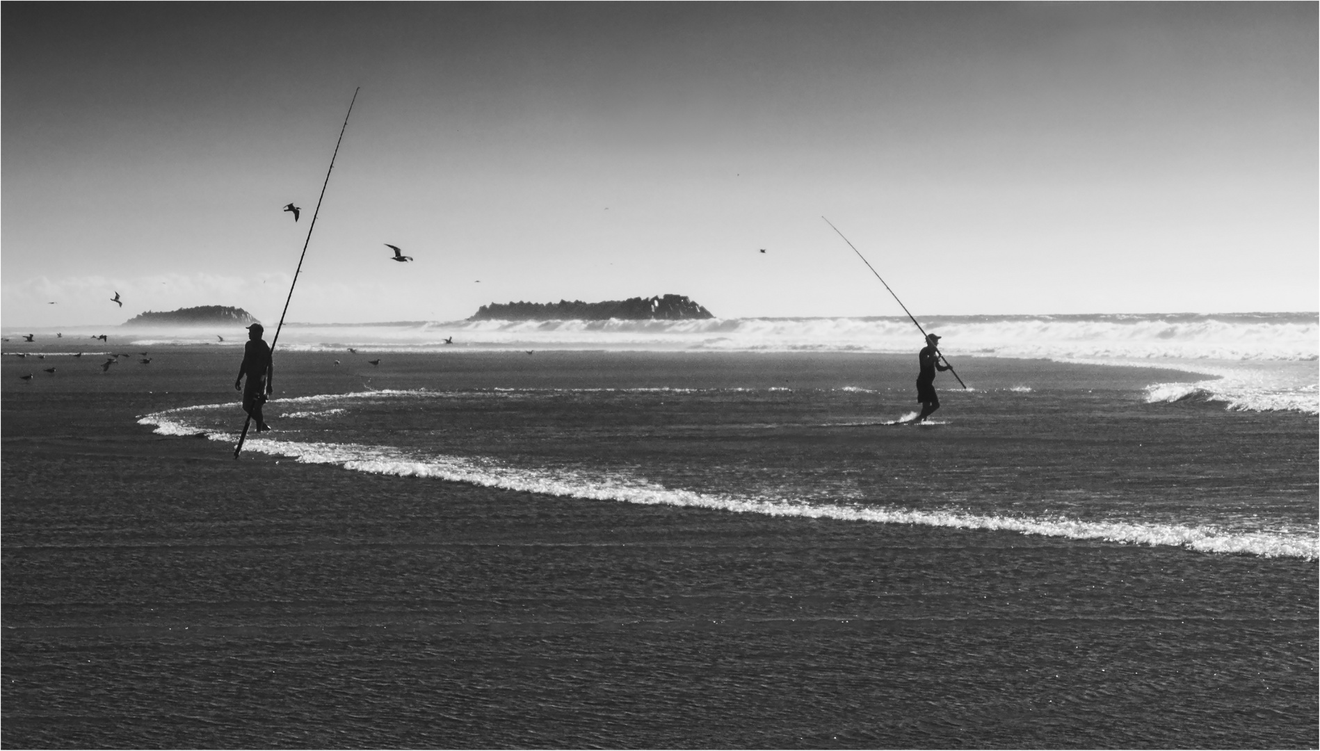 Fischer am Strand