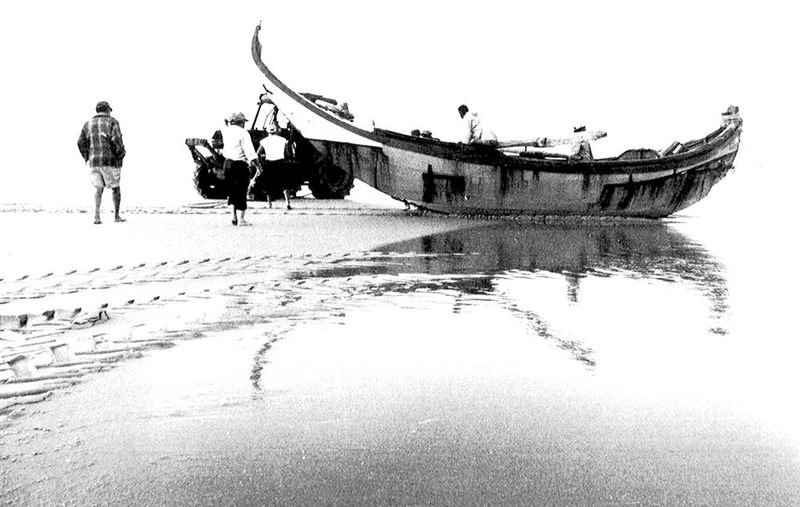 Fischer am Strand