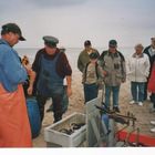 Fischer am Strand von Baabe / Rügen