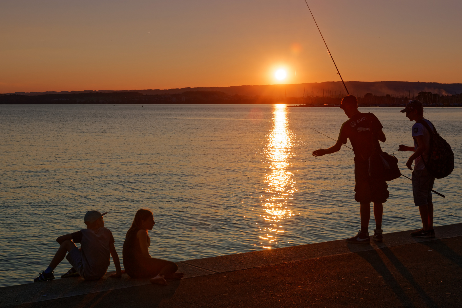 Fischer am Zugersee