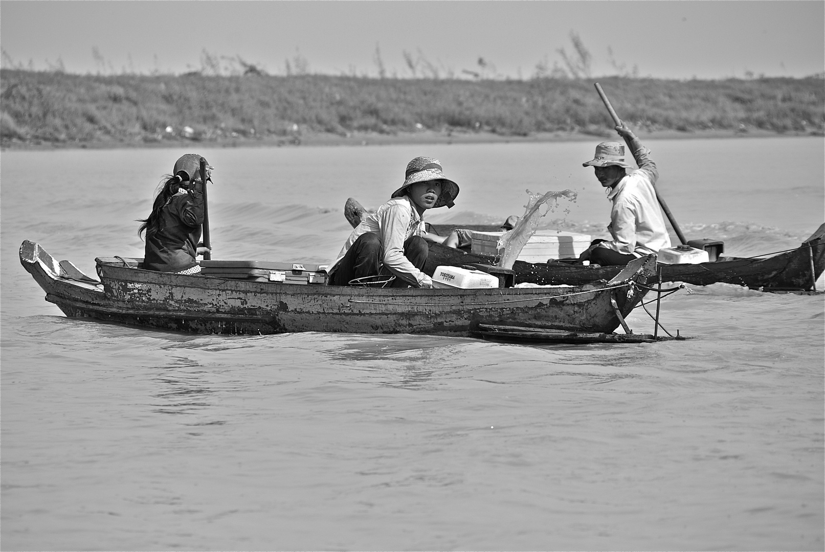 fischer am zulauf vom tonle sap