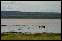 Fischer auf dem Albert Nile, Uganda