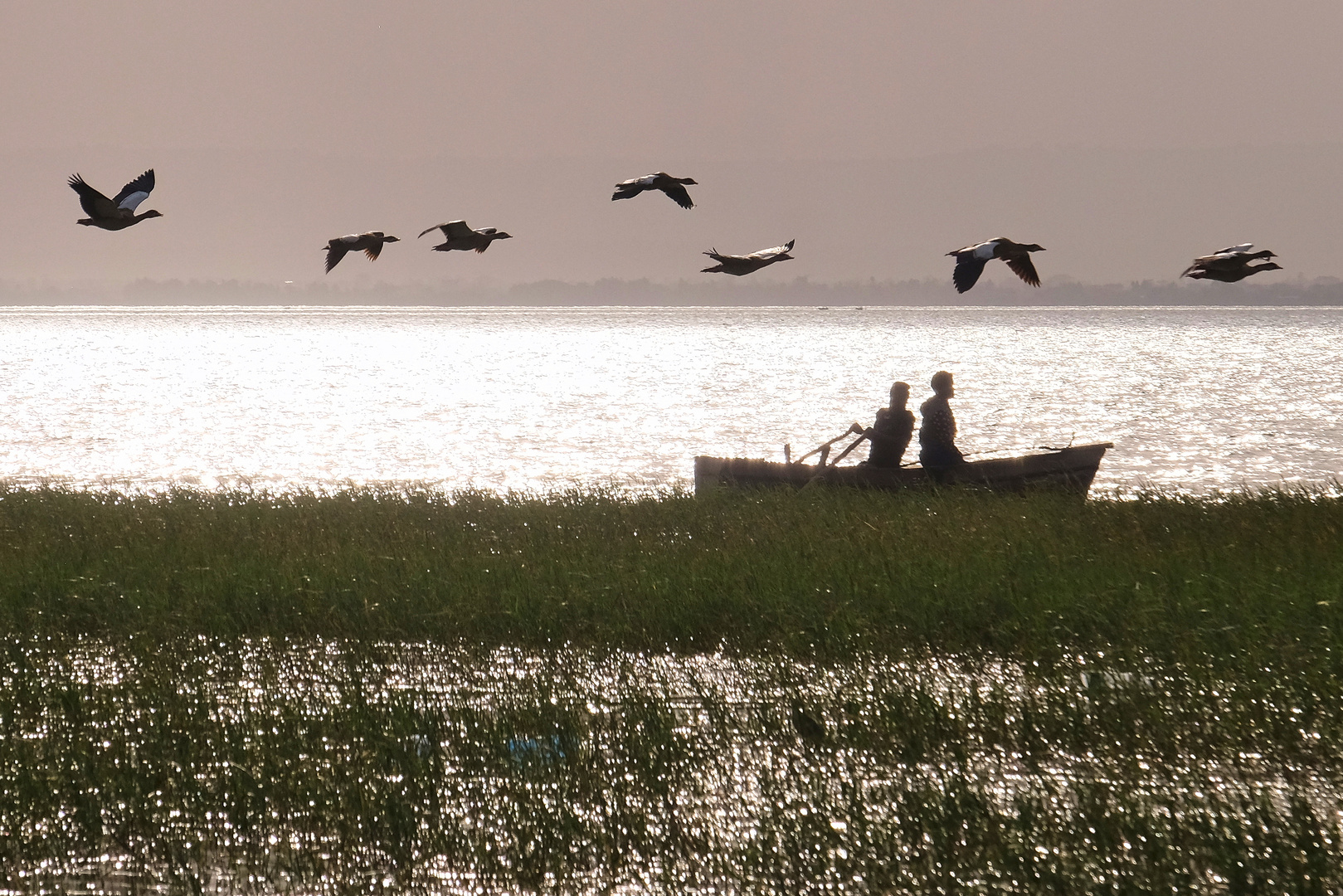Fischer auf dem Awassa-See