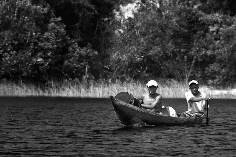 Fischer auf dem Canal des Pangalanes