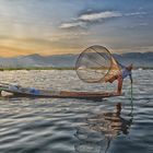 Fischer auf dem Inlesee in Mynamar