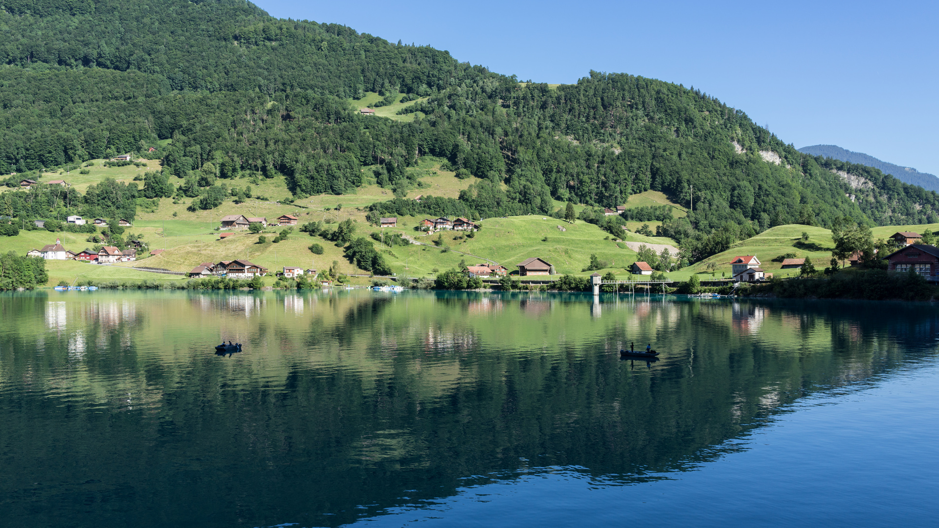 Fischer auf dem Lungernsee