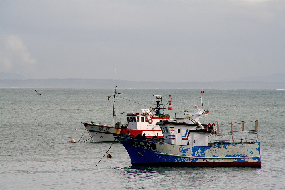 Fischer auf dem Meer